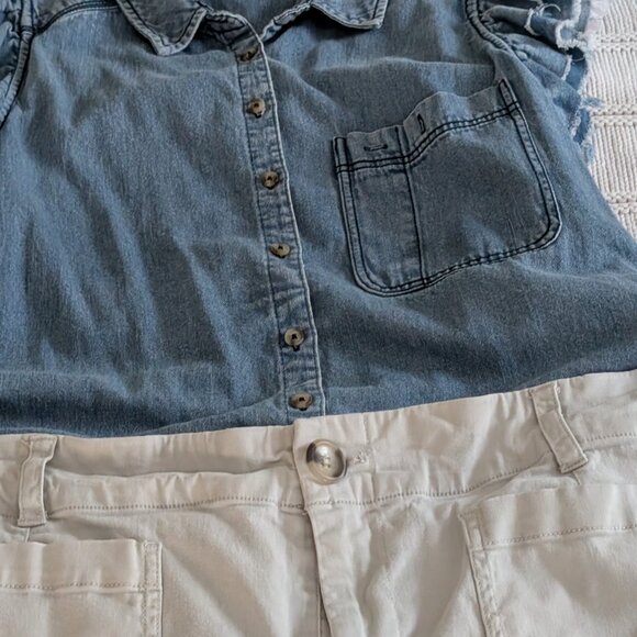 Maeve fun embroidered pant bottom stone/bone ankle pant (20W) - Picture 15 of 16